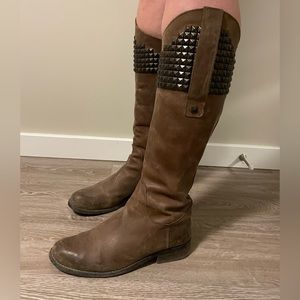 Brown high Steven madden boots. 1” heel